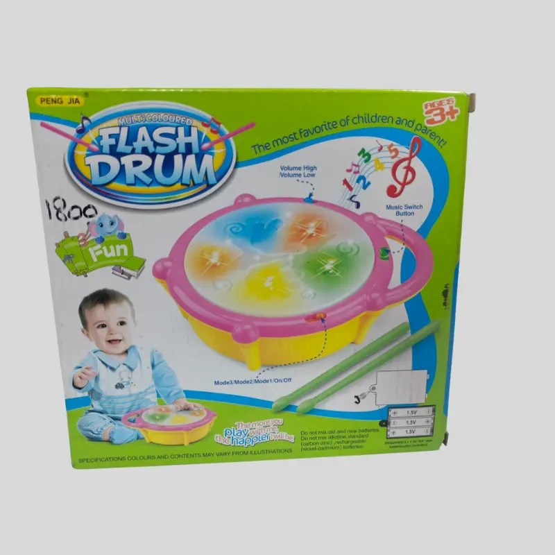 Flash Drum toy For Kids | Multicolored Flash Drum - Image 2